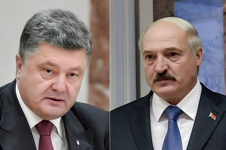 Президенты Украины и Белоруссии Петр Порошенко и Александр Лукашенко. Фото с сайта пресс-службы главы украинского государства