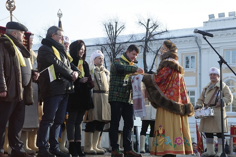 На открытие Главной Масленицы страны в Ярославль приехали мэры и делегации городов Золотого кольца. Фото: Евгений КОСТИШИН