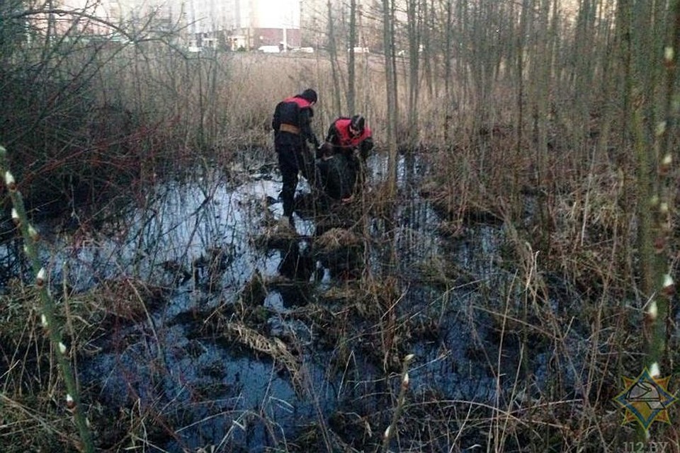 В Серебрянке сотрудники МЧС спасли мужчину из болота у Свислочи