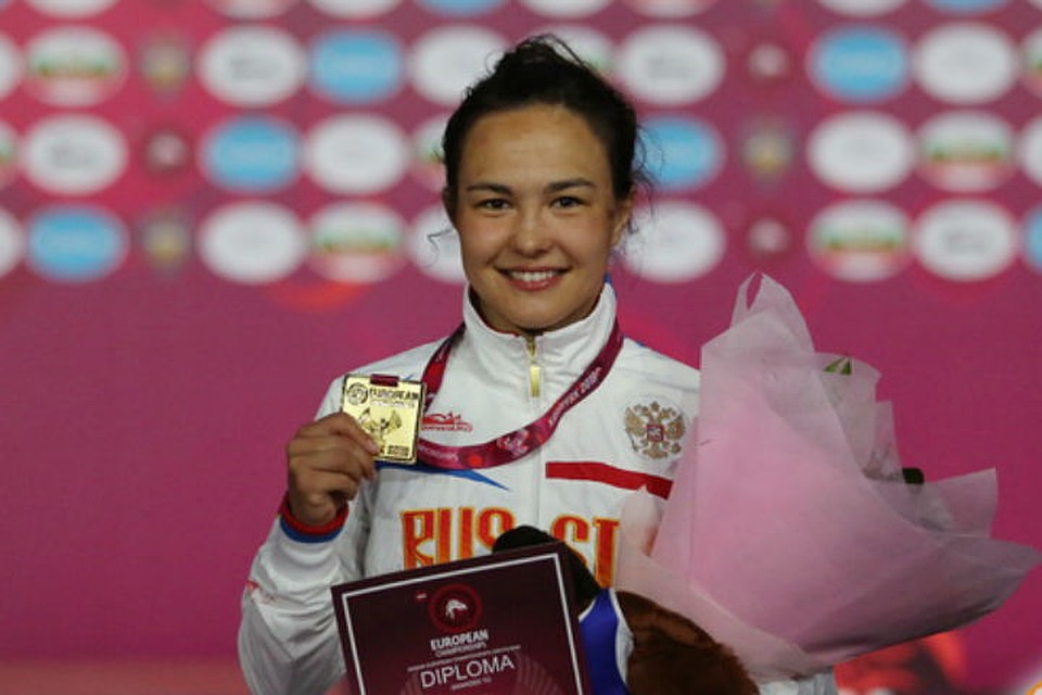 Спортсменка из Бурятии Стальвира Оршуш стала чемпионкой Европы по вольной борьбе. Фото: федерация спортивной борьбы России.
