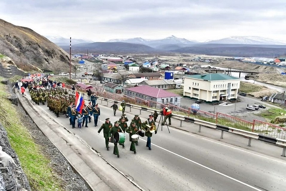 Одними из первых День Победы отметили жители Курил