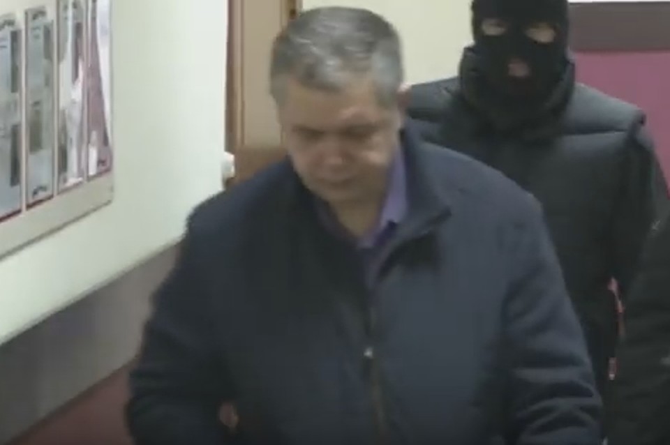 Задержание начальника МЧС Кузбасса Мамонтова Скриншот с видео СК России