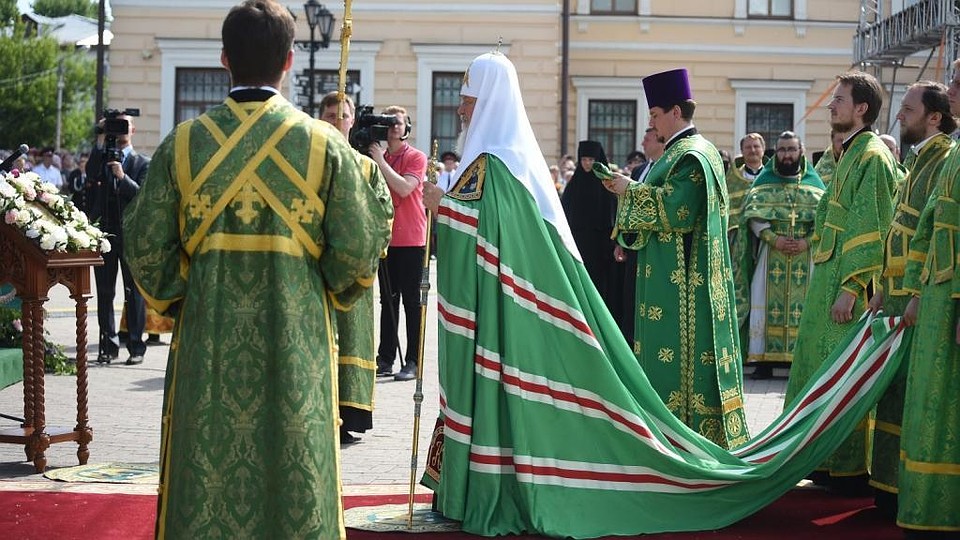Во время Божественной литургии в честь Дня всех вологодских святых.
