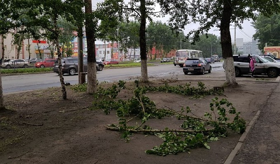 Прошедшая вчера гроза прибавила проблем коммунальщикам. Фото: Евгения Суховеркова