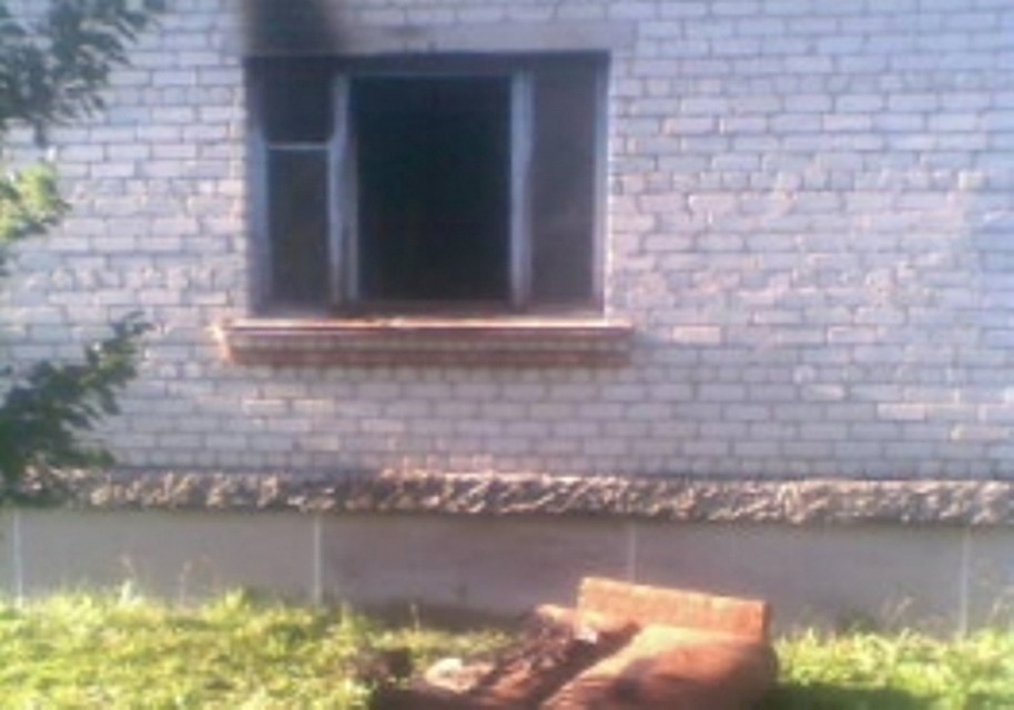 В квартире выгорела комната