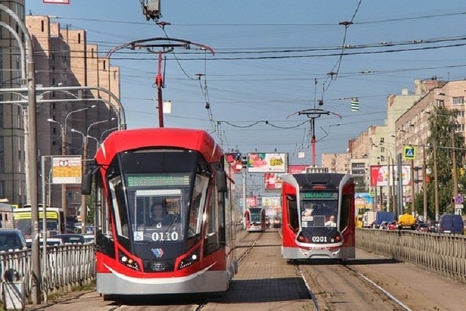 В Петербурге на линию вышел еще один трамвай "Витязь-М". Фото: "Горэлектротранс"