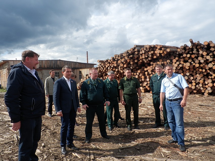 Депутаты Законодательной Думы Томской области проинспектировали работу предприятий по лесопереработке. Фото: duma.tomsk.ru