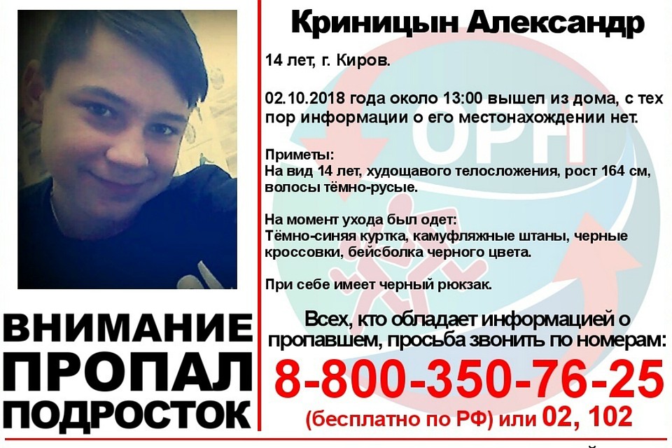 Волонтеры просят помощи в поисках подростка. Фото: отряд по розыску несовершеннолетних «Первый»