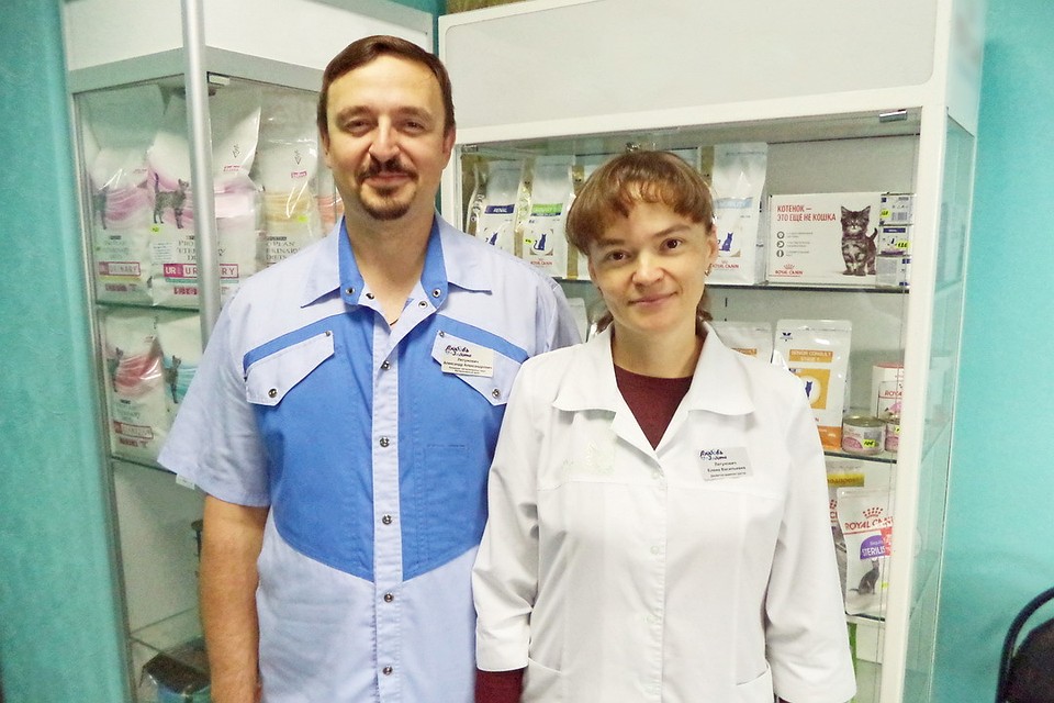 Ветеринарный врач-хирург Александр Летунович и директор клиники Елена Летунович позаботятся о ваших питомцах. . Фото: ветеринарная клиника "Любовь и забота".