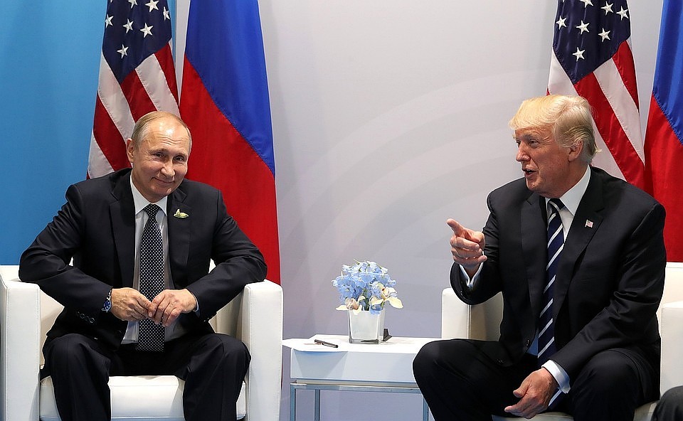 Президент России Владимир Путин и президент США Дональд Трамп.