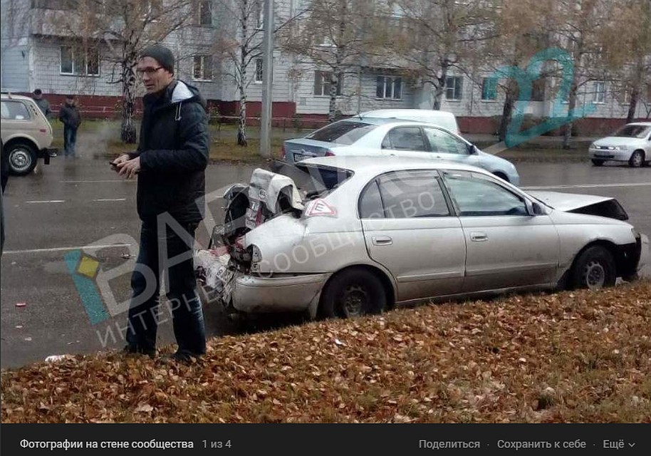 Массовое ДТП в Барнауле на ул. Солнечная поляна. Скриншот с паблика "Барнаул 22"