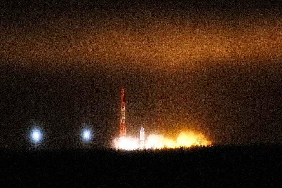 Ракета-носитель «Союз-2.1б» со спутником военного назначения ранее стартовала с космодрома Плесецк. Фото: Сергей Медведев/ТАСС