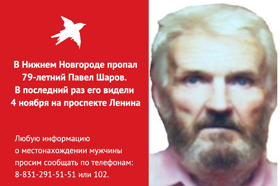 В Нижнем Новгороде разыскивают 79-летнего Павла Шарова