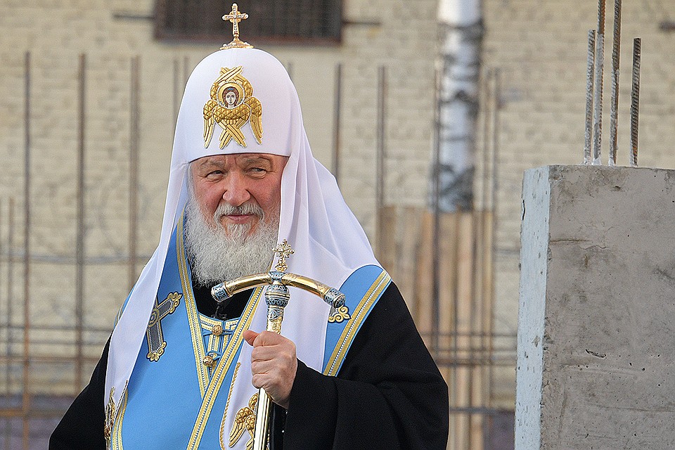 Патриарх Московский и Всея Руси Кирилл на церемонии закладки храма в "Матросской тишине".