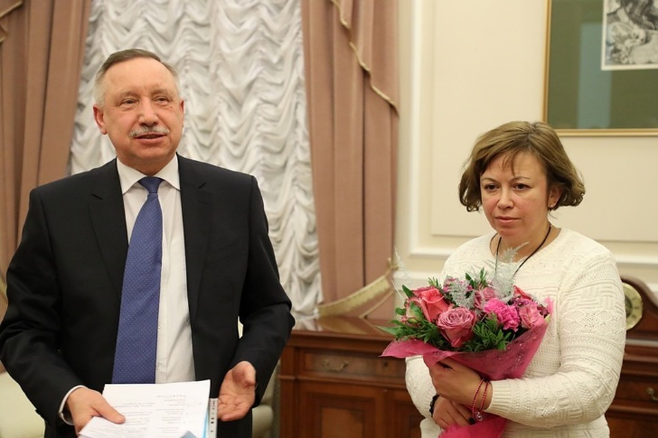 Глава Петербурга встретился с Аллой Андреевой Фото: администрация губернатора Петербурга