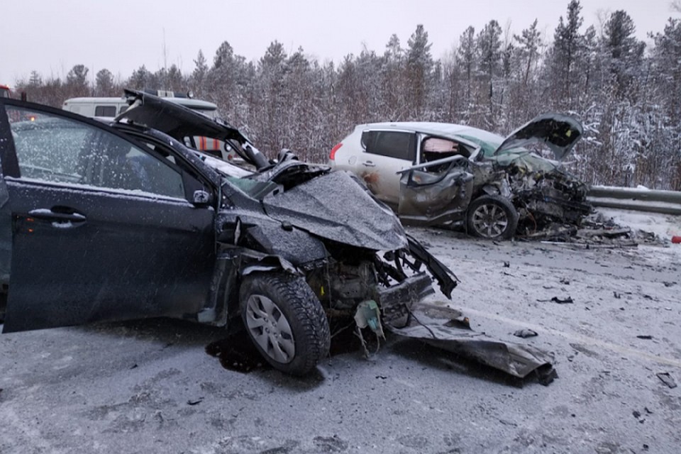 Авария произошла на 15 километре региональной автодороги «Ивдель-ХМАО». Фото: ОГИБДД МО МВД России «Ивдельский»