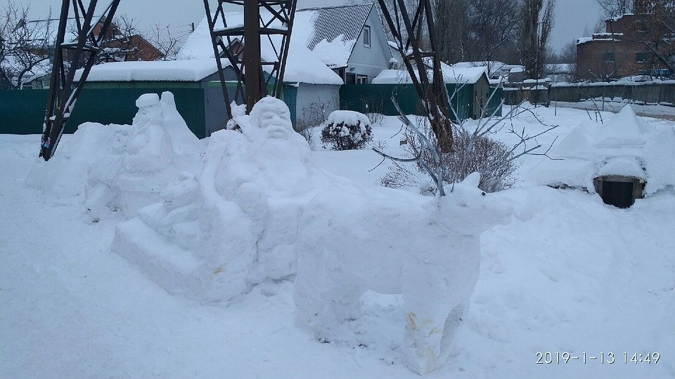 Дед Мороз в санях