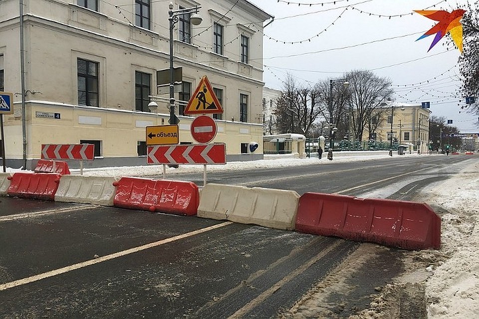 Улицу уже перекрывали в январе