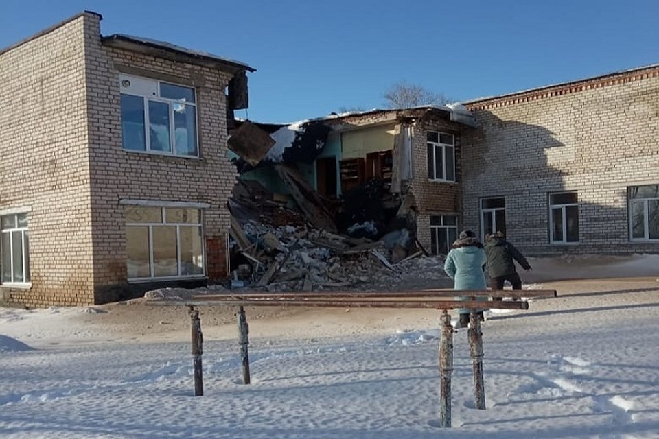 В этом блоке находились столовая, кухня и кабинет биологии