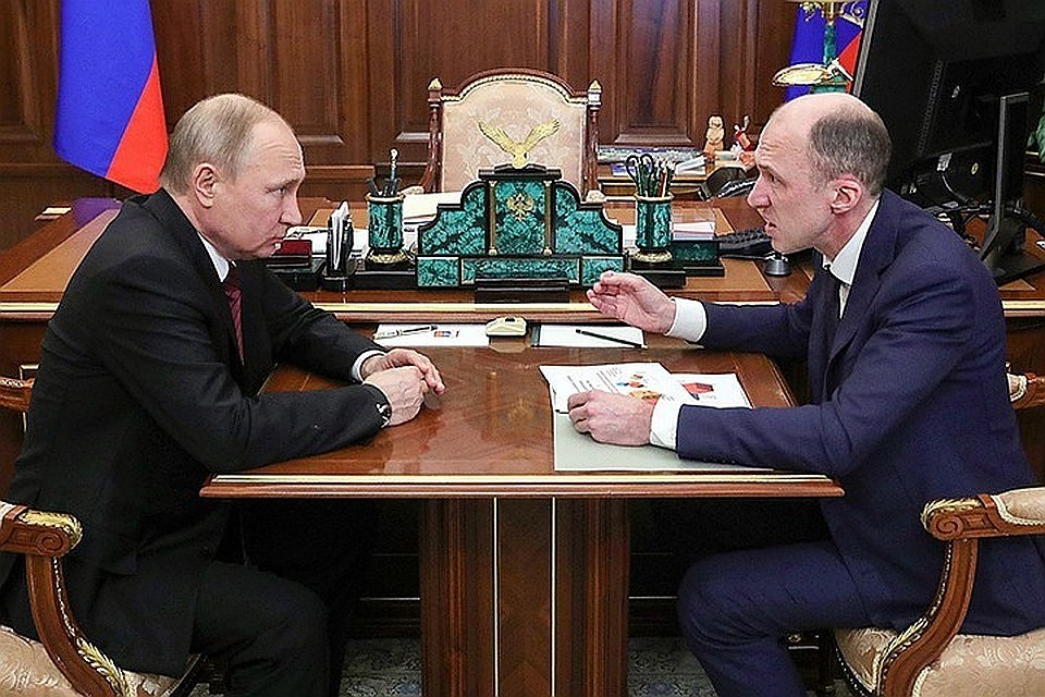 Президент встретился с главой "ГЛОНАСС" Олегом Хорохординым, предложив ему возглавить республику. Фото: Михаил Климентьев/ТАСС
