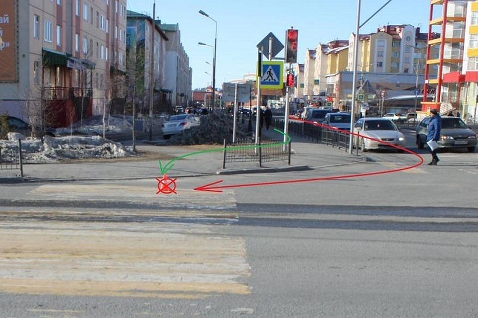 В Салехарде автобус сбил подростка на светофоре Фото: Госавтоинспекция Ямала