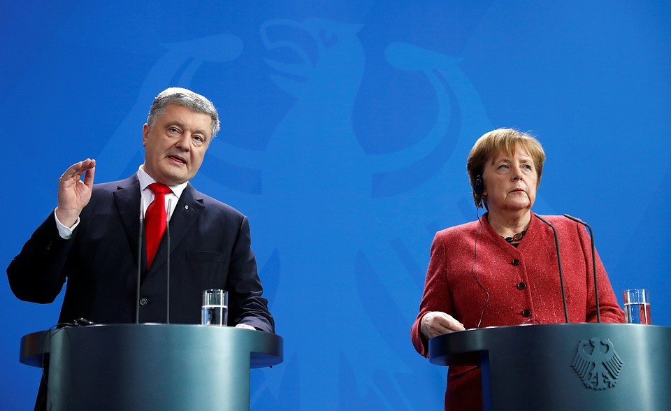 Президент Украины Петр Порошенко и канцлер Германии Ангела Меркель