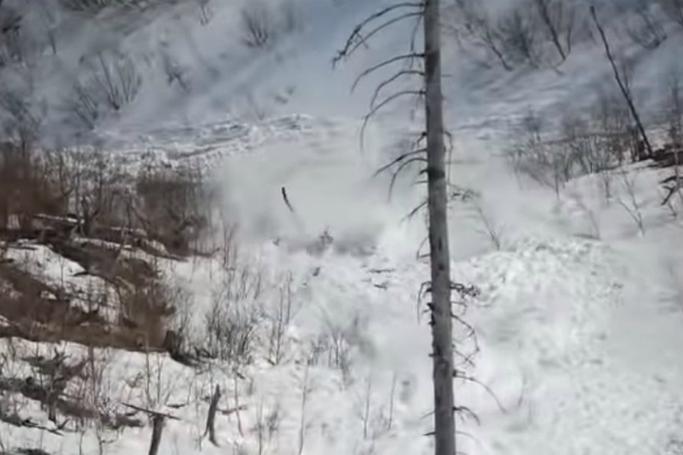Сход снежной лавины удалось снять на видео в Хабаровском крае ФОТО: "Планета Тайга"