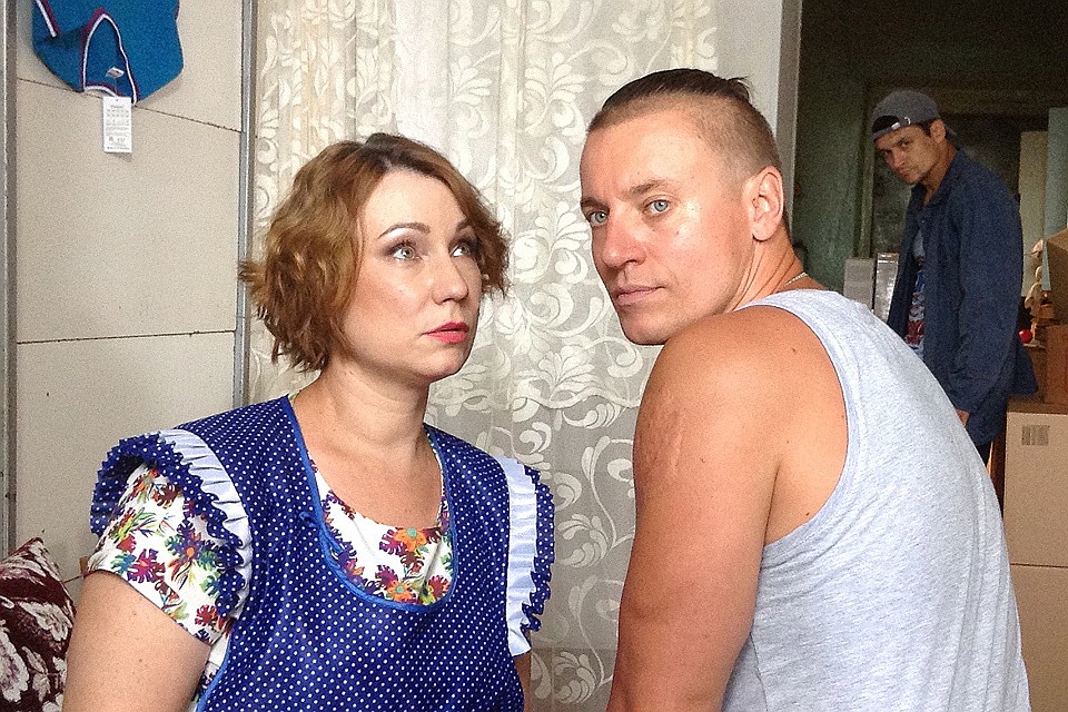 На съемках телесериала "Мама Лора".