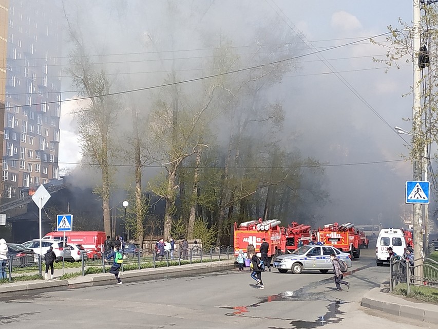 Пожар оказался причиной задымления на Сибирской