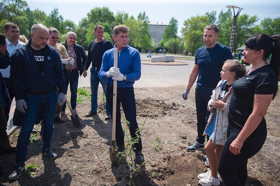 Губернатор Олег Кожемяко в Уссурийске. Фото: Александр Сафронов, администрация Приморского края