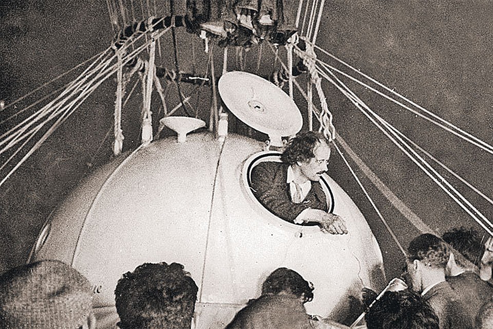 Профессор Пиккар в гондоле стратостата. Фото: Archives Piccard