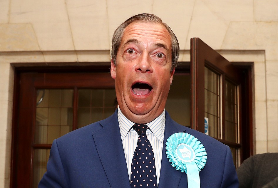 Лидер партии Brexit Найджел Фарадж