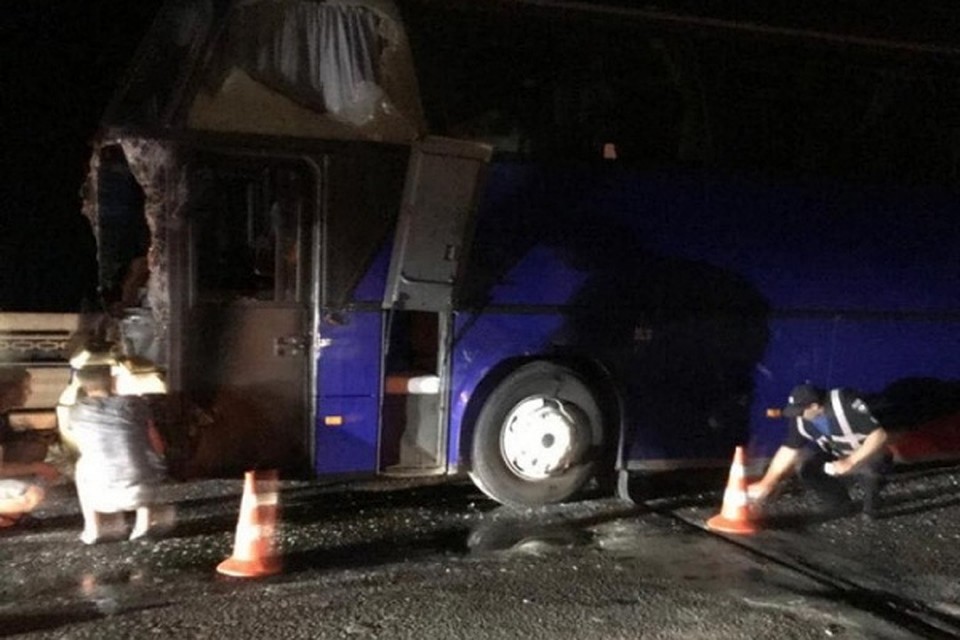 Белорусский автобус попал в ДТП под Одессой. Фото: odpublic.net