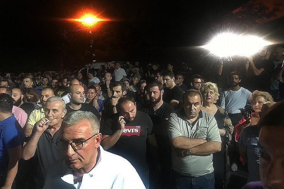 В здания телеканала прошла акция протеста