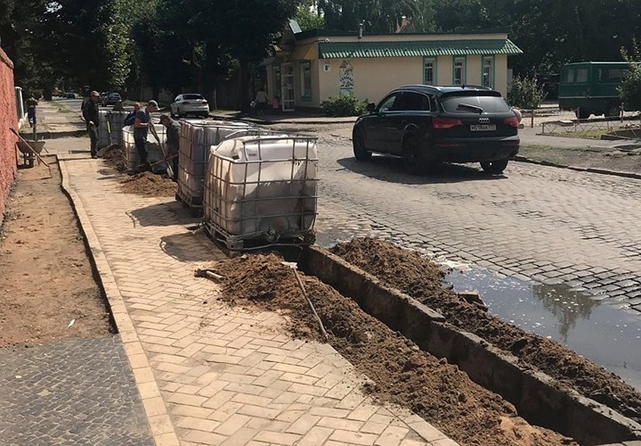 Укладка брусчатки в Советске