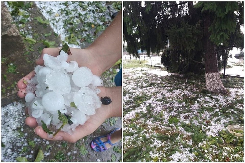 В селе Каменка, Глодянского района прошел сильный град