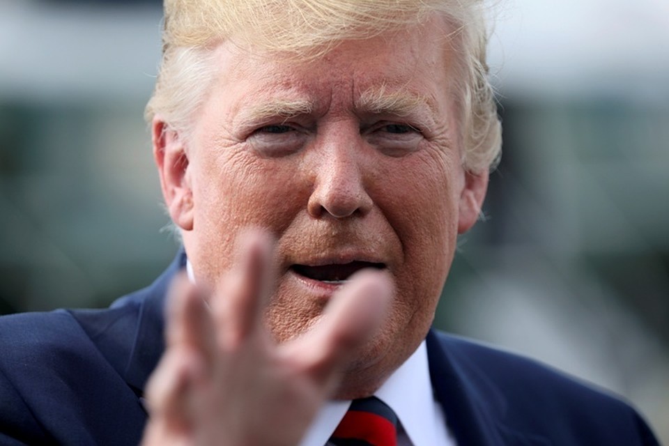 Президент США Дональд Трамп на пресс-конференции в Нью-Джерси
