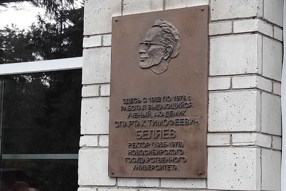 Памятная доска посвящена ученому с мировым именем Спартаку Беляеву. Фото: academ.info.