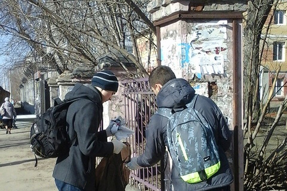12 тысяч незаконных рекламных объявлений убрали из центра Красноярска.