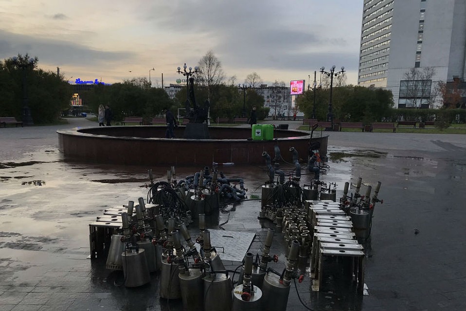 Фонтаны Мурманска уходят на отдых. Фото: vk.com/goodmurmansk