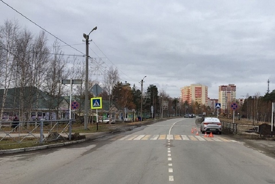На «зебре» в Сургутском районе таксист сбил мальчика. Фото из соцсети ВКонтакте