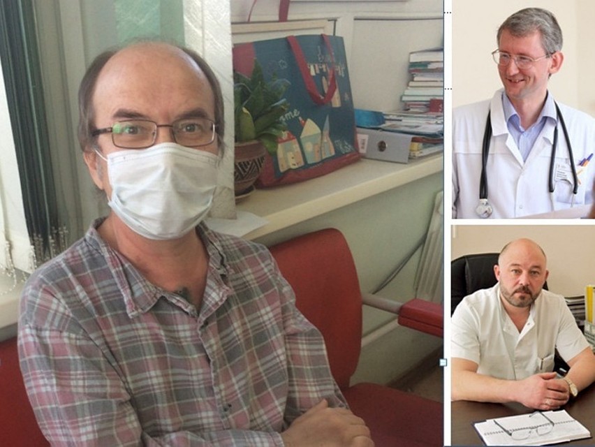 Анатолий Шлыков вместе со своими врачами, заведующим кардиологией №1 Александром Рязановым и заведующим кардиохирургией Андреем Пустовойтовым Фото: краевая клиническая больница