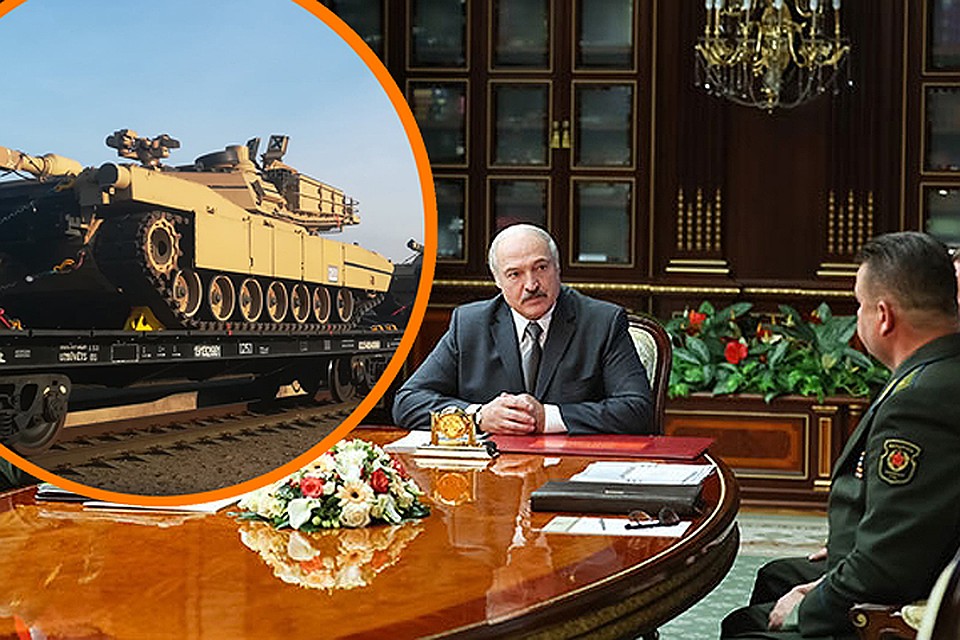 Лукашенко заслушал доклад силовиков по поводу американских "Абрамсов" у границ Беларуси. Фото: пресс-служба президента Беларуси и Lietuvos kariuomenė.