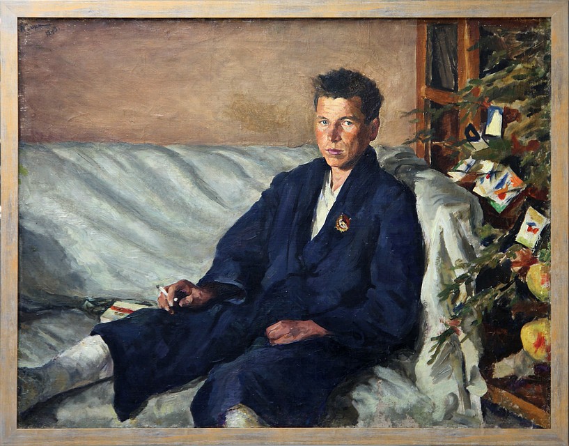 Портрет снайпера Опарина написан в 1943 году.