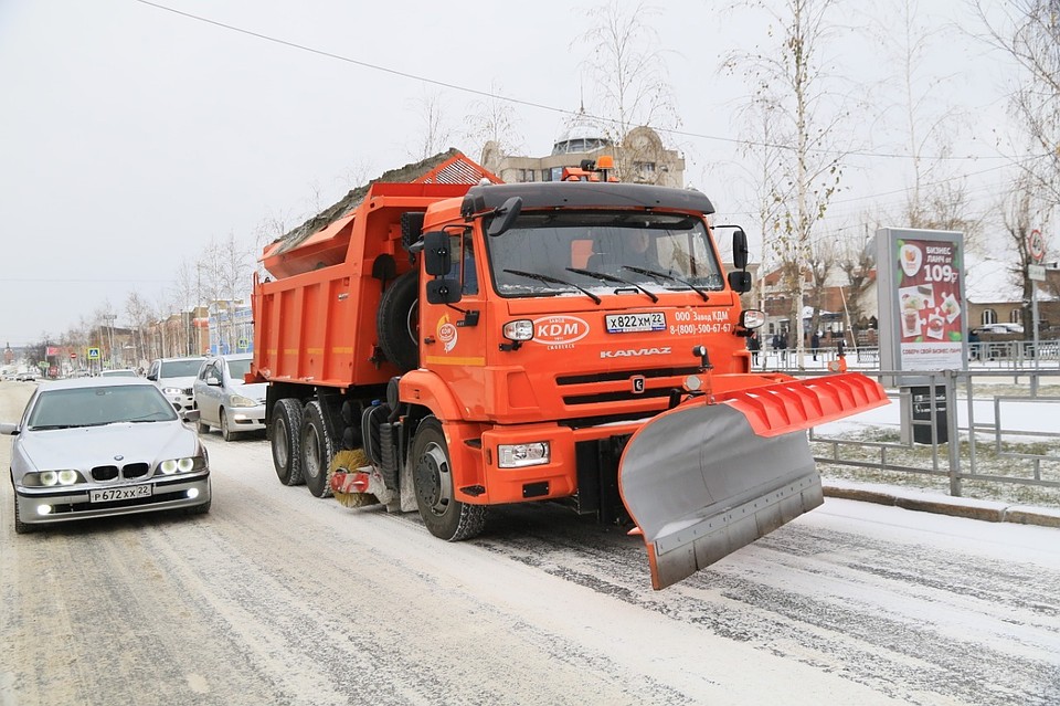 Снегопад в Барнауле