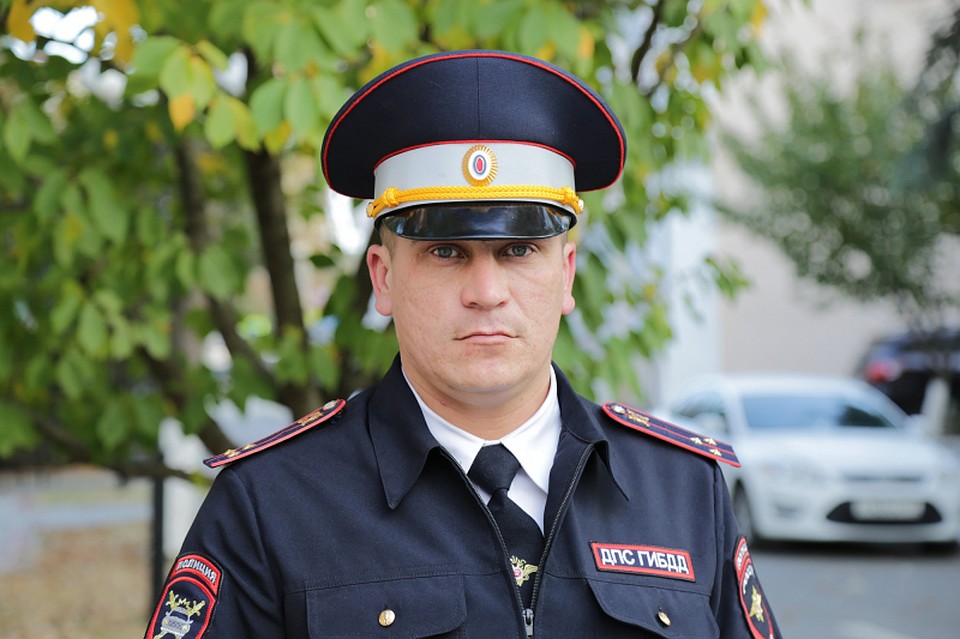 Алексей Давыдов - заместитель командира взвода №1 отдельной спецроты ДПС ГИБДД МВД по РК. Фото: Пресс-служба МВД по РК