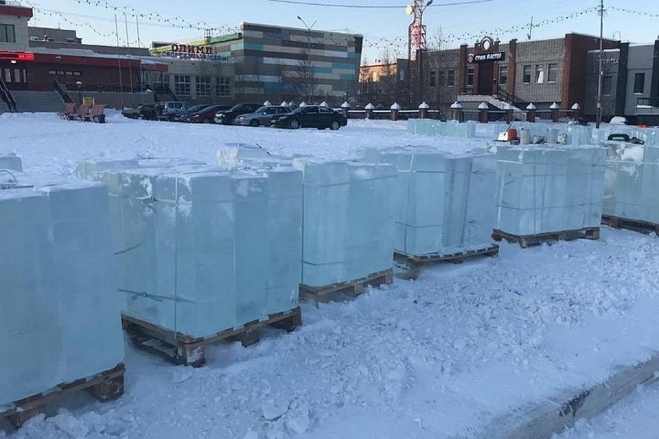 В Лабытнанги рождается ледовый городок на тему «Русские сказки» Фото: Администрация города Лабытнанги