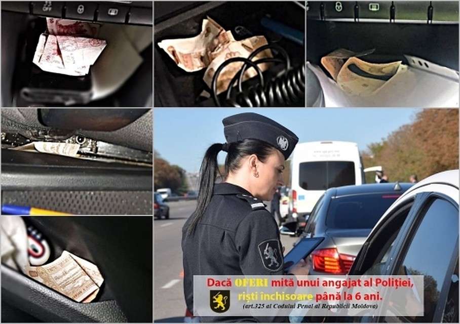 Взятки в тысячи леев: молдавские водители пытаются подкупить полицейских