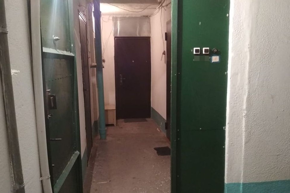 Тамбур, ведущий в квартиру, где произошла трагедия.