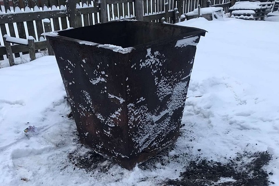 В этом баке житель Онеги сжег тело убитой возлюбленной. Фото: СУ СК РФ пр Архангельской области и НАО